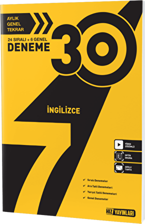 7. Sınıf İngilizce 30'lu Deneme