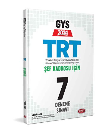 Data 2024 GYS TRT Şef Kadrosu 7 Deneme Görevde Yükselme Data Yayınları