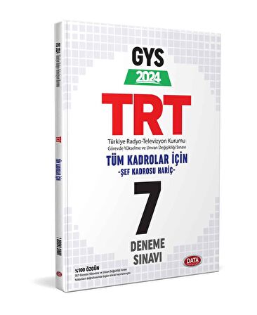 Data 2024 GYS TRT Tüm Kadrolar İçin 7 Deneme Görevde Yükselme Data Yayınları