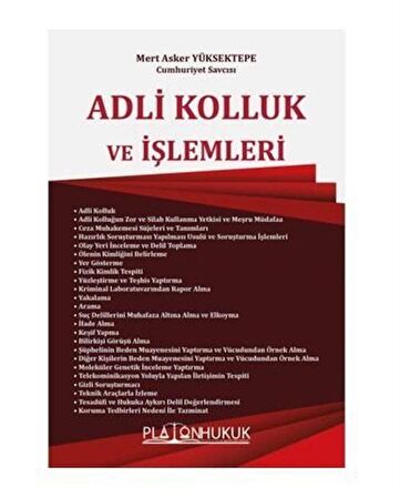 Adli Kolluk Ve İşlemleri / Mert Asker Yüksektepe