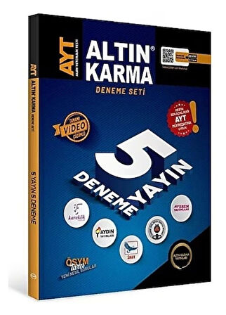 AYT 1.Dönem 5 Farklı Yayın 5 Farklı Deneme Sınavı Video Çözümlü Altın Karma