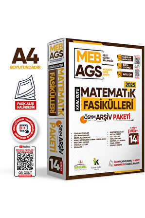 2025 MEB-AGS MATEMATİK Kara Kutu 1.Cilt Fasikül SETİ (14lü) ÖSYM Çıkmış Soru Bankası Çözümlü PAKET
