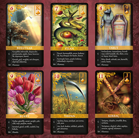 Mistik Düşler Lenormand Destesi / 39 Kart Açıklamalı Deste