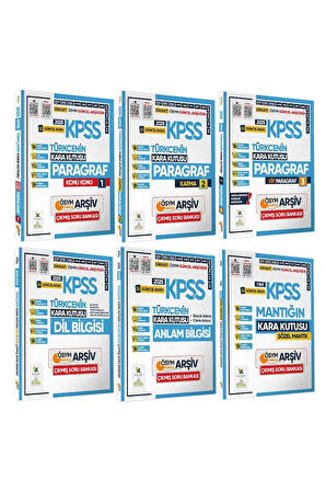 2025 KPSS Türkçenin Kara Kutusu 6lı ALTIN SET ÖSYM Çıkmış Soru Bankası Konu Özetli PDF/Video Çözümlü