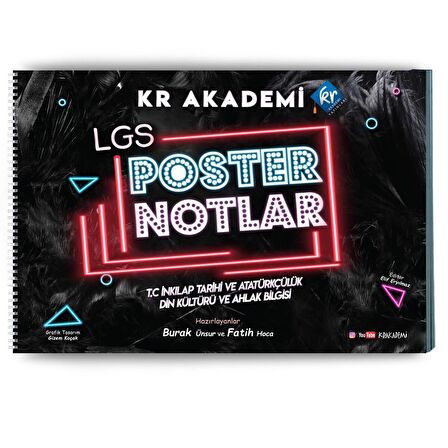 KR Akademi 8.Sınıf LGS İnkılap Tarihi ve Atatürkçülük Din Kültürü ve Ahlak Bilgisi Poster Notları