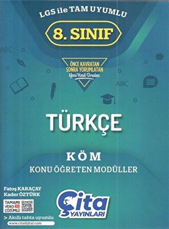 Çita Yayınları 8. Sınıf Türkçe Konu Öğreten Modülleri KÖM