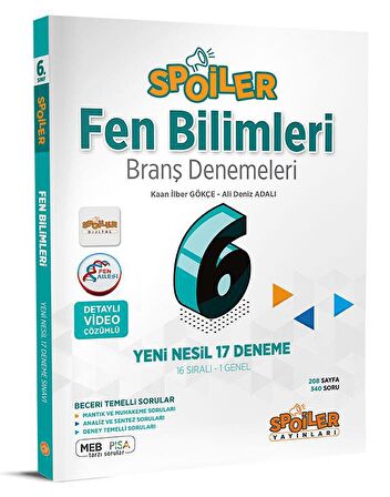 Martı 6. Sınıf Fen Bilimleri Spoiler Branş Denemeleri