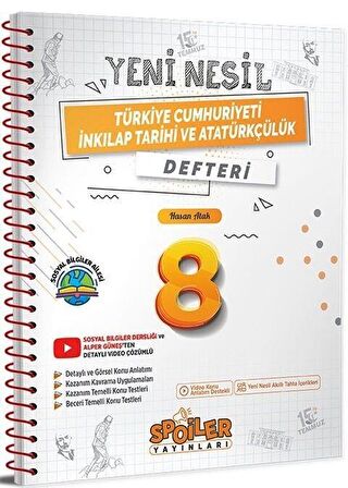 8. Sınıf Yeni Nesil T.C. İnkılap Tarihi ve Atatürkçülük Defteri