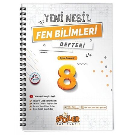 8. Sınıf Fen Bilimleri Yeni Nesil Defteri