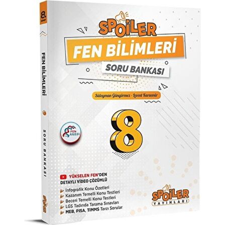 8. Sınıf Fen Bilimleri Spoiler Soru Bankası