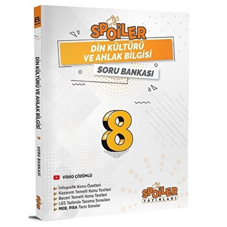 8. Sınıf Din Kültürü Ve Ahlak Bilgisi Spoiler Soru Bankası Spoiler Yayınları