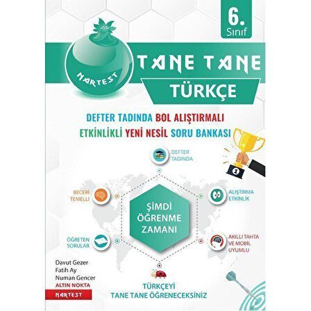 6. Sınıf Türkçe Tane Tane Defter Tadında Soru Bankası