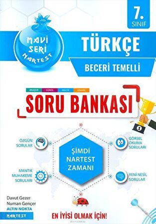 7.Sınıf Mavi Türkçe Soru Bankası Nartest Yayınları