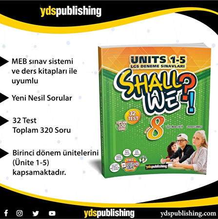 SHALL WE 8.SINIF TEST BOOK + SHALL WE 8.SINIF 1.DÖNEM LGS DENEMELERİ