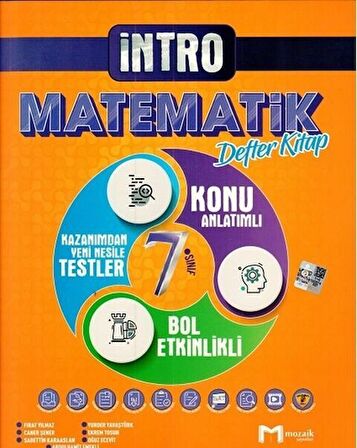 7. Sınıf Matematik İntro Defter Kitap