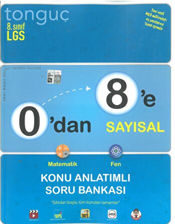 Tonguç  8. Sınıf 0’dan 8’e Sayısal Konu Anlatımlı Soru Bankası