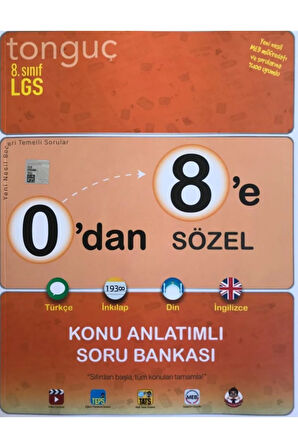 Tonguç 0'dan 8'e Türkçe-inkılap-din-ingilizce Konu Anlatımlı Soru Bankası