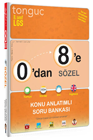 Tonguç Yayınları 0'dan 8'e Sözel Konu Anlatımlı Soru Bankası 2021