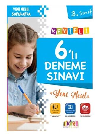 3.Sınıf Keyifli Yeni Nesil 6 lı Deneme Sınavı Key Yayınları