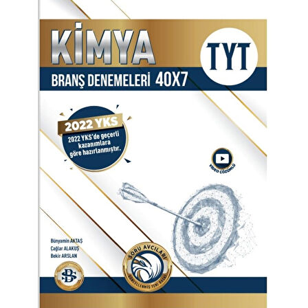 2022 YKS TYT Kimya Soru Avcıları 40x7 Branş Denemeleri Video Çözümlü