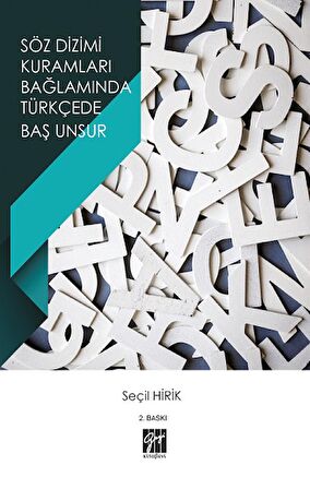 Söz Dizimi Kuramları Bağlamında Türkçede Baş Unsur