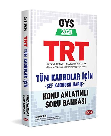 Data 2024 GYS TRT Tüm Kadrolar İçin Konu Anlatımlı Soru Bankası Görevde Yükselme Data Yayınları