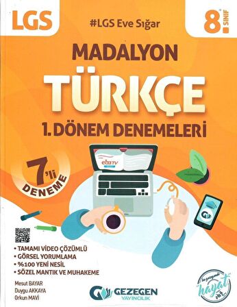 8. Sınıf Madalyon Türkçe LGS 1. Dönem 7'li Denemeleri