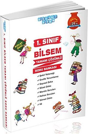 1. Sınıf Bilsem Tamamı Çözümlü Soru Bankası Kolay Seri / Kolektif