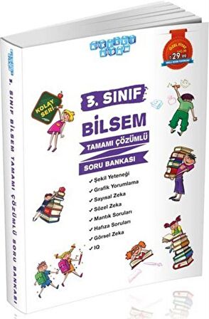 3. Sınıf Bilsem Tamamı Çözümlü Soru Bankası Kolay Seri / Kolektif