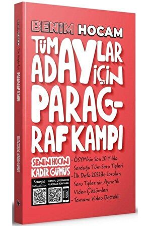Benim Hocam Yayınları 2022 Tüm Adaylar İçin Paragraf Kampı