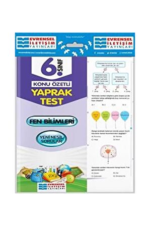 Evrensel  6.Sınıf Fen Bilimleri Yaprak Test