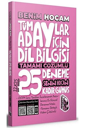 Tüm Adaylar İçin Taktiklerle Dil Bilgisi Tamamı Video Çözümlü 25 Deneme