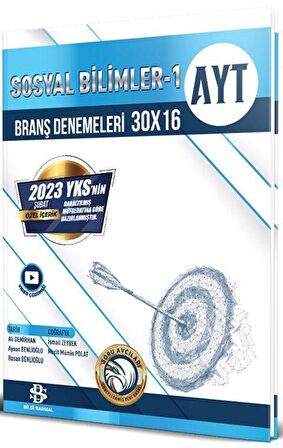 AYT Sosyal Bilimler 1 30 x 16 Branş Denemeleri Özel Baskı Bilgi Sarmal