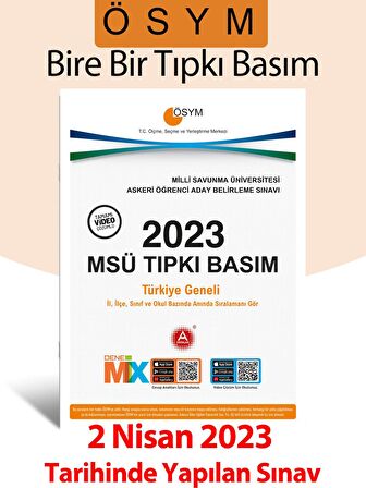 2023 MSÜ Tıpkı Basım (2023 MSÜ Çıkmış Sorular) Tamamı Video Çözümlü