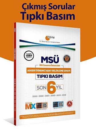 Son 6 Yıl MSÜ Çıkmış Sorular-Tıpkı Basım 2023-2022-2021-2020-2019-2018 Sınavları 