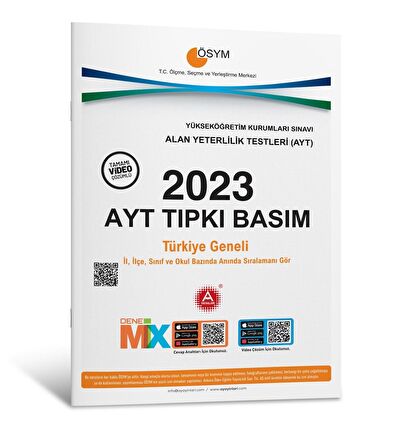 2023 AYT Tıpkı Basım Çıkmış Sorular