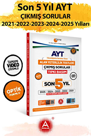 Son 5 yıl AYT Çıkmış Sorular-Tıpkı Basım-Bire Bir ÖSYM-Tamamı Video Çözümlü