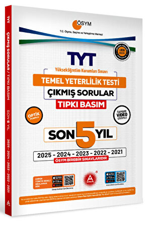 Son 5 yıl TYT Çıkmış Sorular-Tıpkı Basım-Bire Bir ÖSYM-Tamamı Video Çözümlü