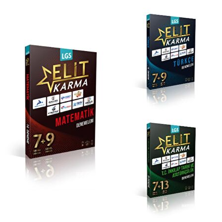 Elit Karma Lgs Matematik - Türkçe - Inkılap  Deneme Seti