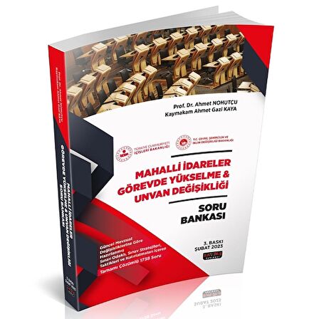 Mahalli İdareler GYS ve Unvan Değişikliği Soru Bankası Savaş Yayınları 2023