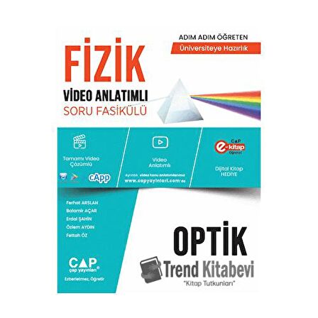 YKS TYT AYT Üniversite Hazırlık Fizik Optik Konu Anlatımlı Soru Bankası