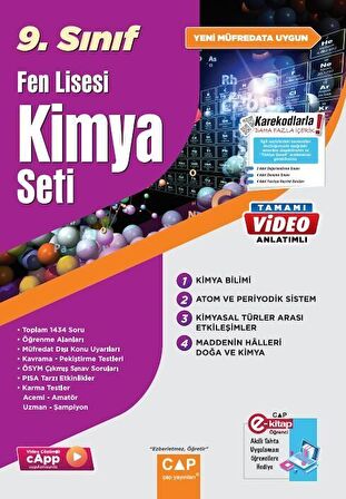 9. Sınıf Fen Lisesi Kimya Seti