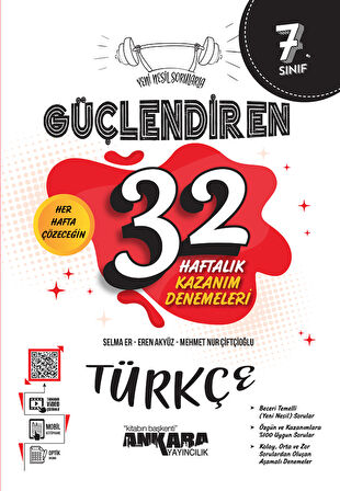 7. Sınıf Güçlendiren 32 Haftalık Türkçe Kazanım Denemeleri