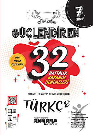 7. Sınıf Türkçe Güçlendiren 32 Haftalık Kazanım Denemeleri
