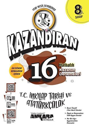 LGS Kazandıran 16 Haftalık T.C İnkılap Tarihi ve Atatürk Kazanım Denemeleri