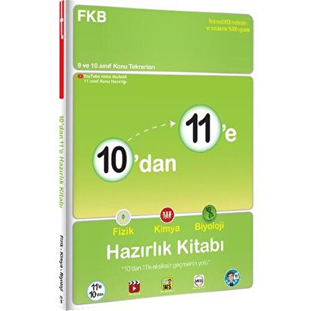 10'dan 11'e Fizik Kimya Biyoloji Hazırlık Kitabı