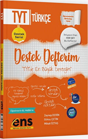 TYT Türkçe Destek Defterim ENS Yayıncılık