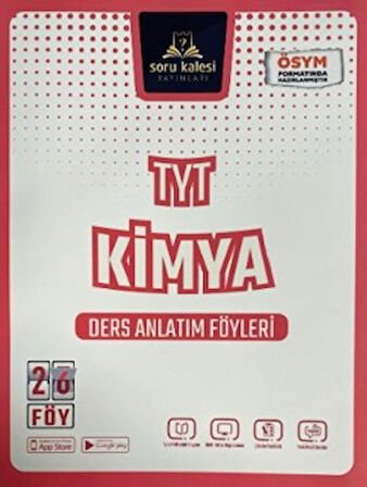 TYT Kimya Ders Anlatım Föyleri
