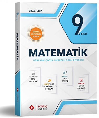 Sonuç 2025 9. Sınıf Matematik Modüller Set Sonuç Yayınları