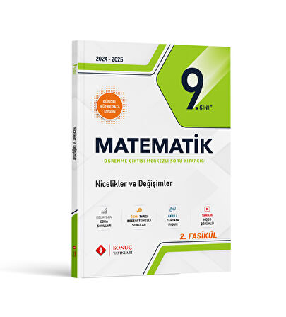 Sonuç 2025 9. Sınıf Matematik Modüller Set Sonuç Yayınları